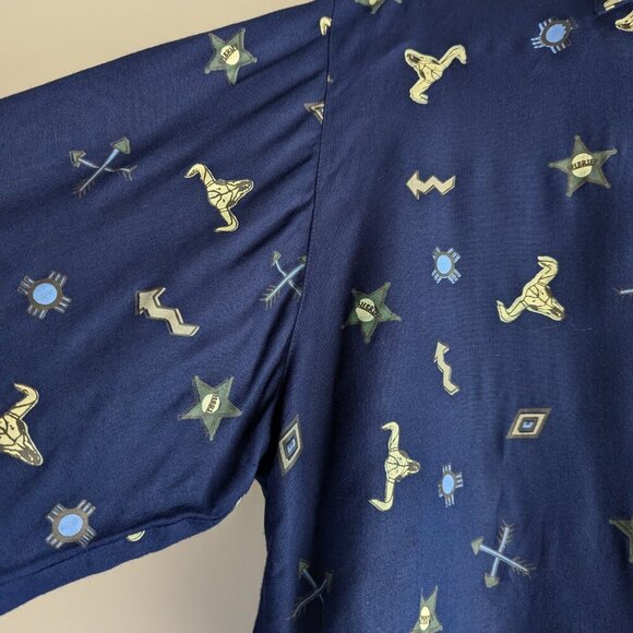 Vintage Button Down Shirt with Western print - Picture 3 of 6